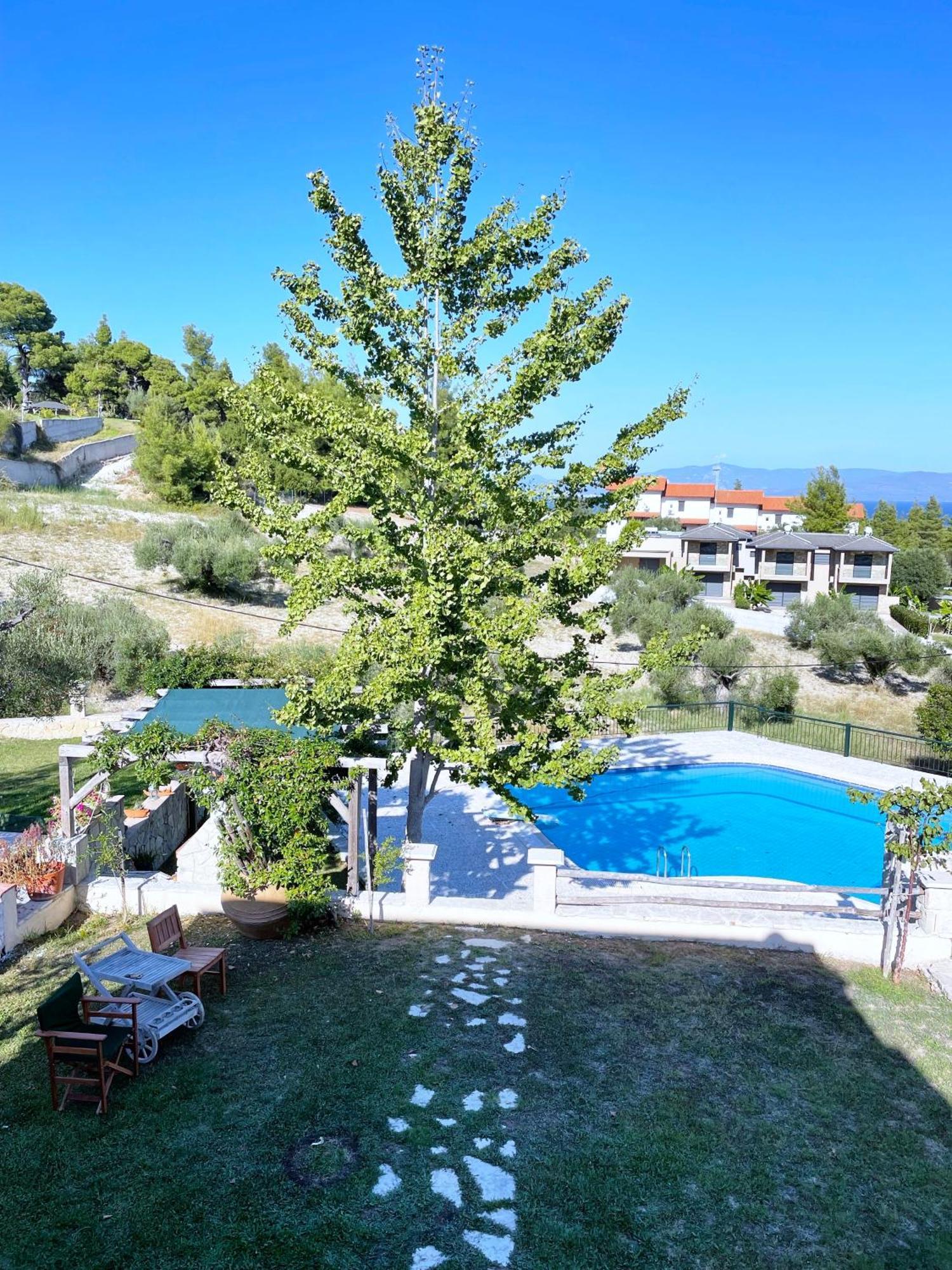 Mikael Pool Villa Paliouri Bagian luar foto