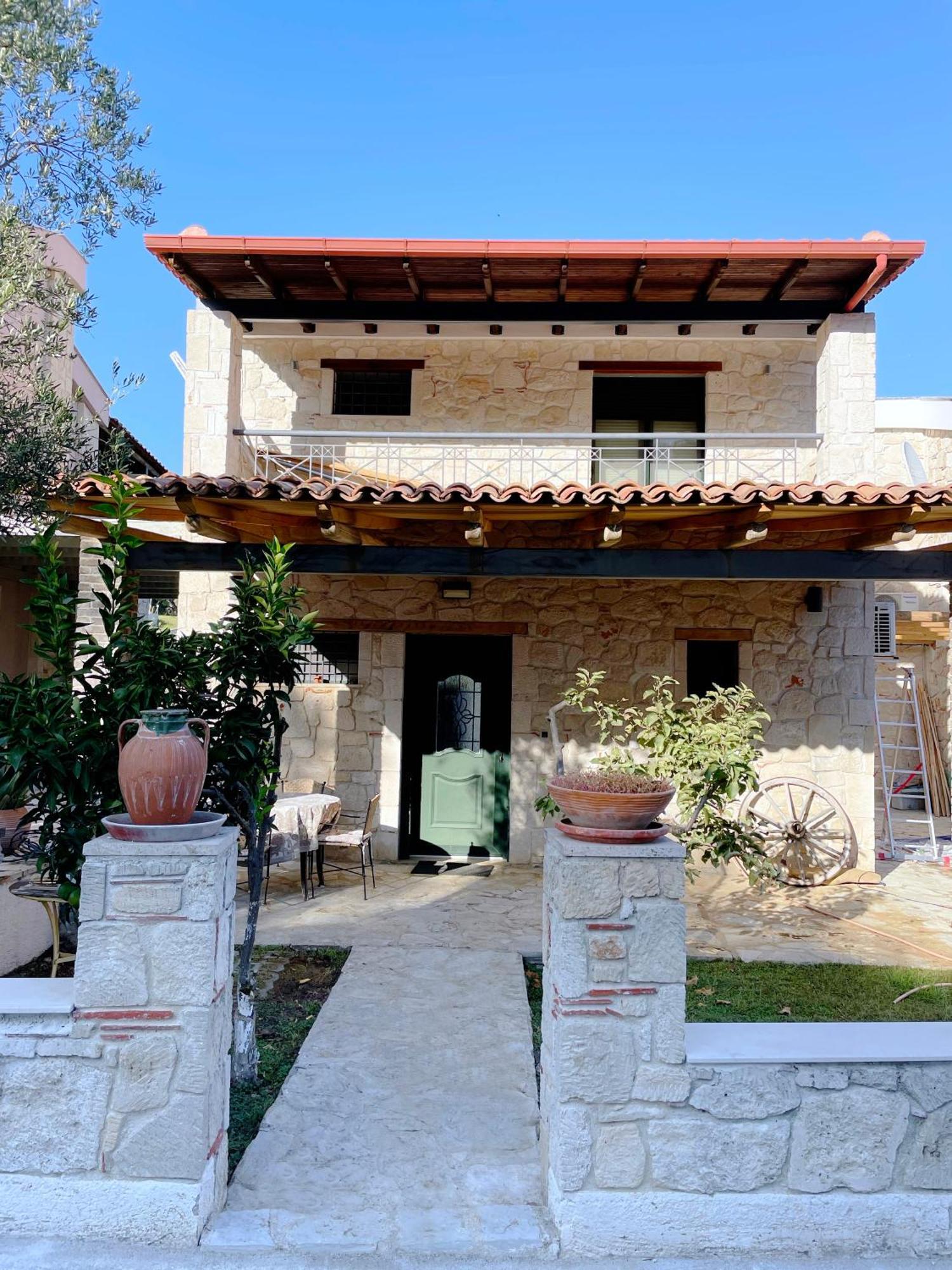 Mikael Pool Villa Paliouri Bagian luar foto